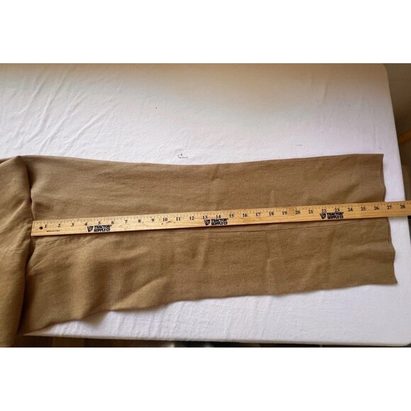 Akris Women Pants Flax Linen Wide Leg Brown 30x27 Waist Invisible Pocket - Picture 10 of 12